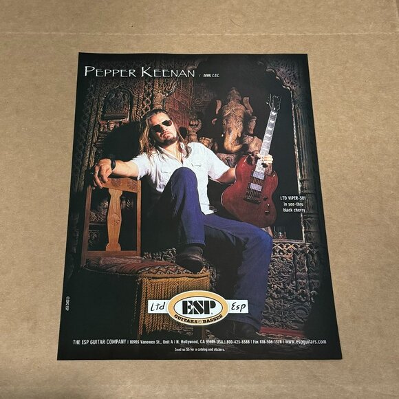 Pepper Keenan of Down, C.O.C. - ESP Guitars - 2002 Print Advertisement - Picture 1 of 1